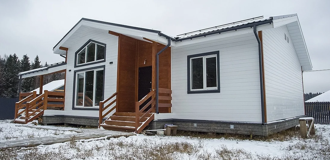 Каркасный дом 128 м2. ДНП Петергофские Предместья, Ленобласть